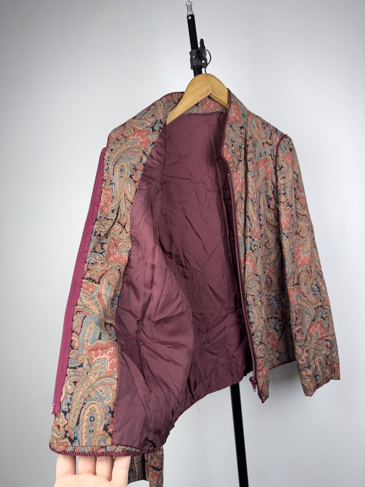 Japanese Brand Vintage Luxury 90s Retro Baroque Paisley Tapestry Jacket Size M / US 6-8 / IT 42-44 - 5 Thumbnail