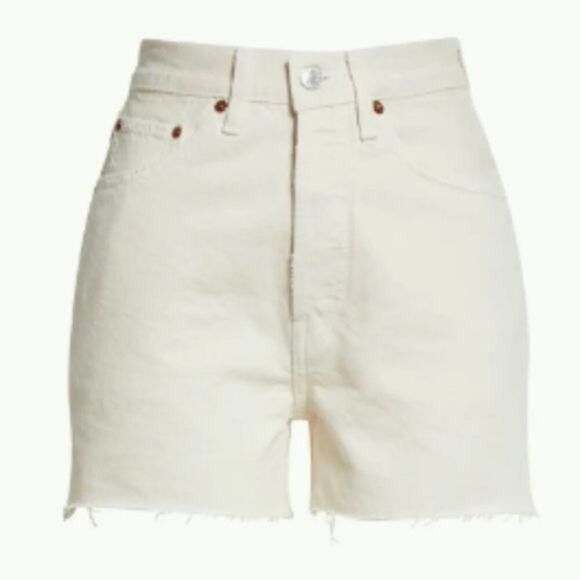 RE/DONE Re/Done '50s Cutoff High Waist Denim Shorts Size 31" - 1 Thumbnail
