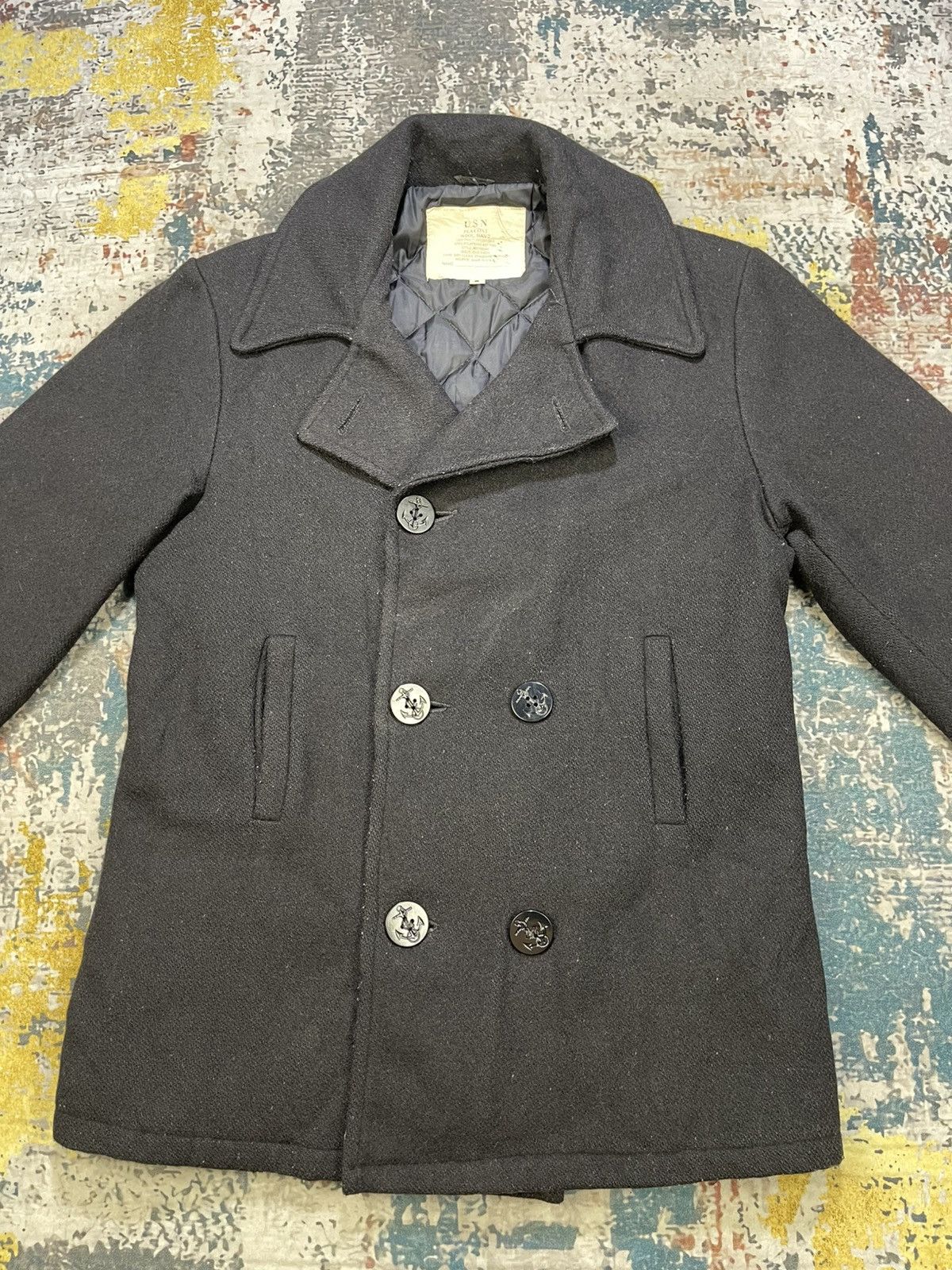 Vintage Vintage USN Navy Issue Peacoat Size US S / EU 44-46 / 1 - 5 Thumbnail