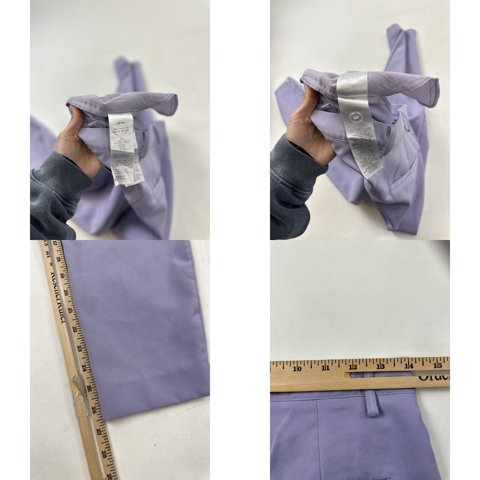 Vintage ICHI Pants Women’s US 4 Purple Lavender Dress Pant Trouser Denmark Designer Pants Skinny Ankle Stretch Womens 4 Purple ICHI IHLEXI Denim? Size 27" / US 4 / IT 40 - 8 Thumbnail