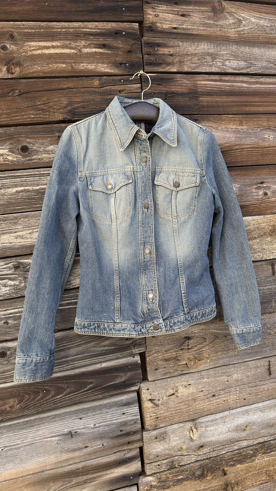 Dolce & Gabbana DOLCE & GABBANA Blue Denim Jacket Plaid Lined Branded Button Size M / US 6-8 / IT 42-44 - 3 Thumbnail