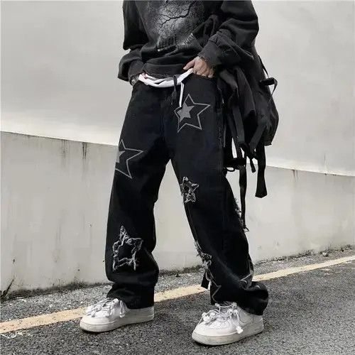Other Printed Patchwork Male Baggy Jeans Size US 31 - 1 Thumbnail