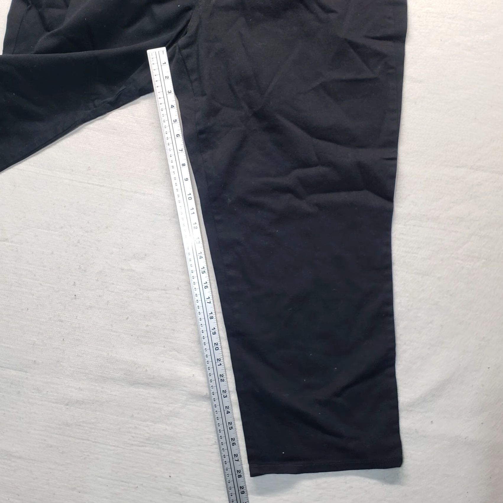 Basic Editions VINTAGE Basic Editions Women Pants Women's Straight Leg Pants 26W Black Cotton Casual Business Size 26" / US 2 / IT 38 - 7 Thumbnail