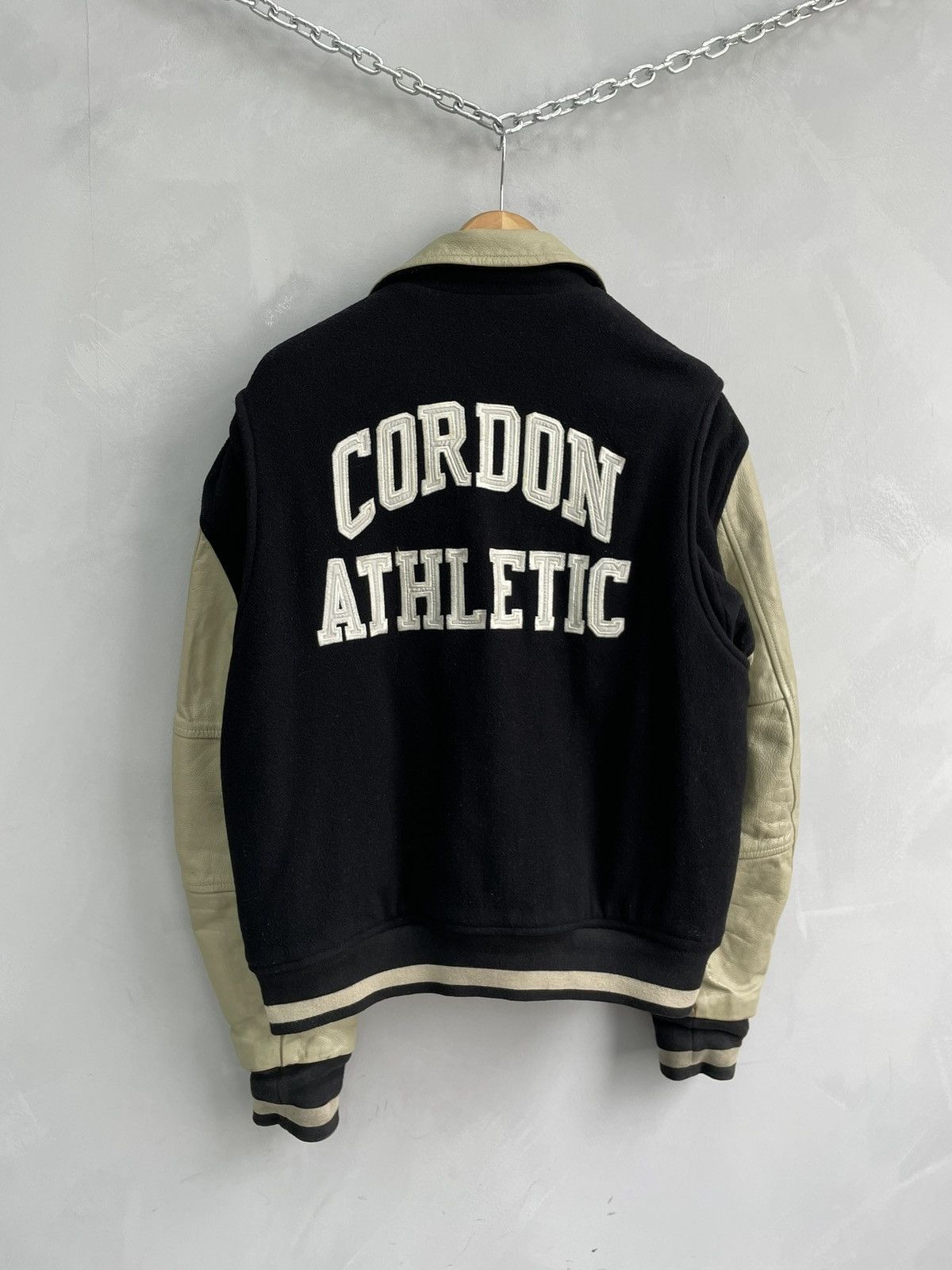 Cordone Retro varsity Leather/wool jacket diesel style y2k Size US L / EU 52-54 / 3 - 12 Thumbnail