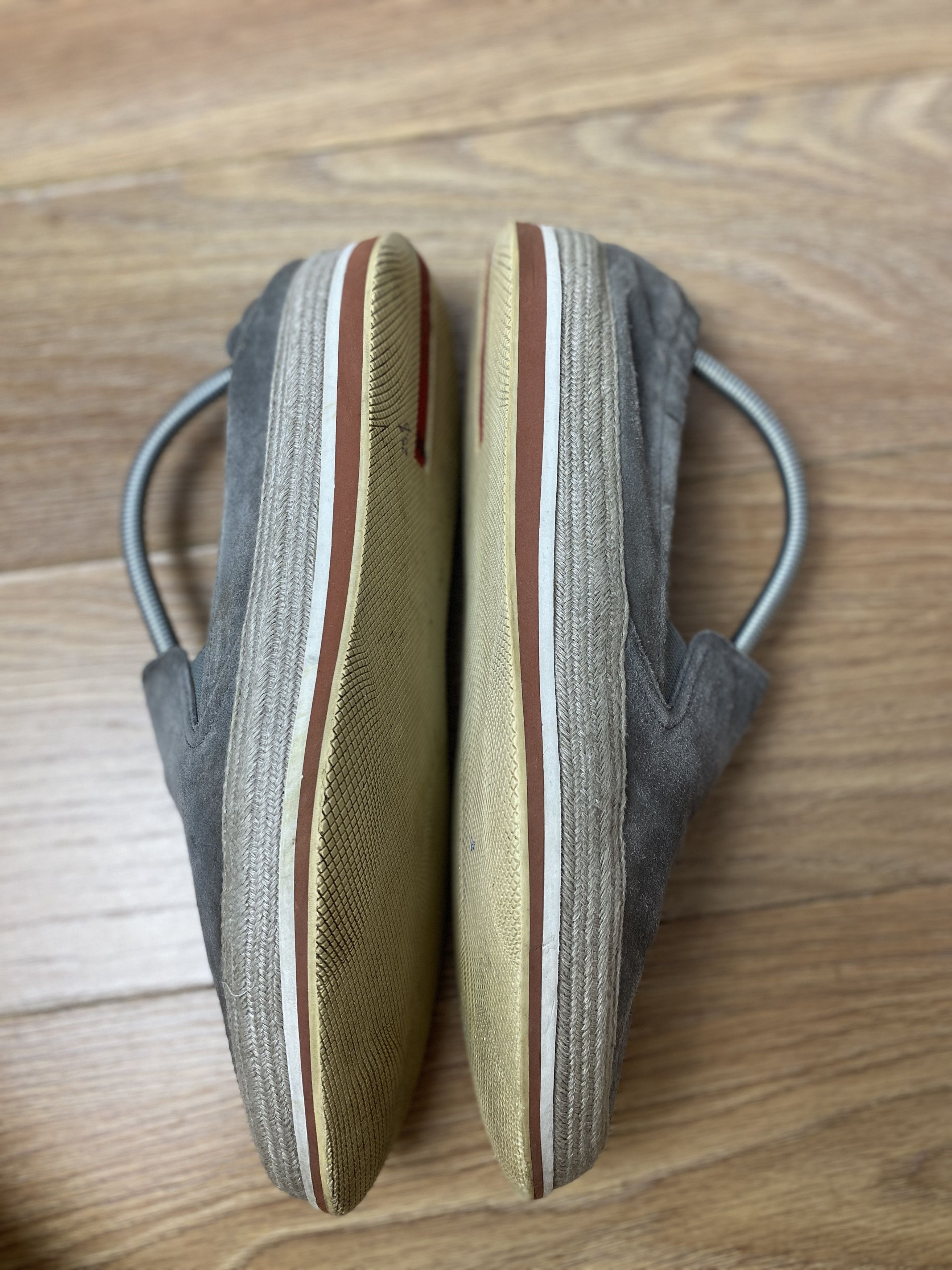 Prada Prada luxury slip ons suede gray espadrilles Size US 10 / EU 43 - 7 Thumbnail