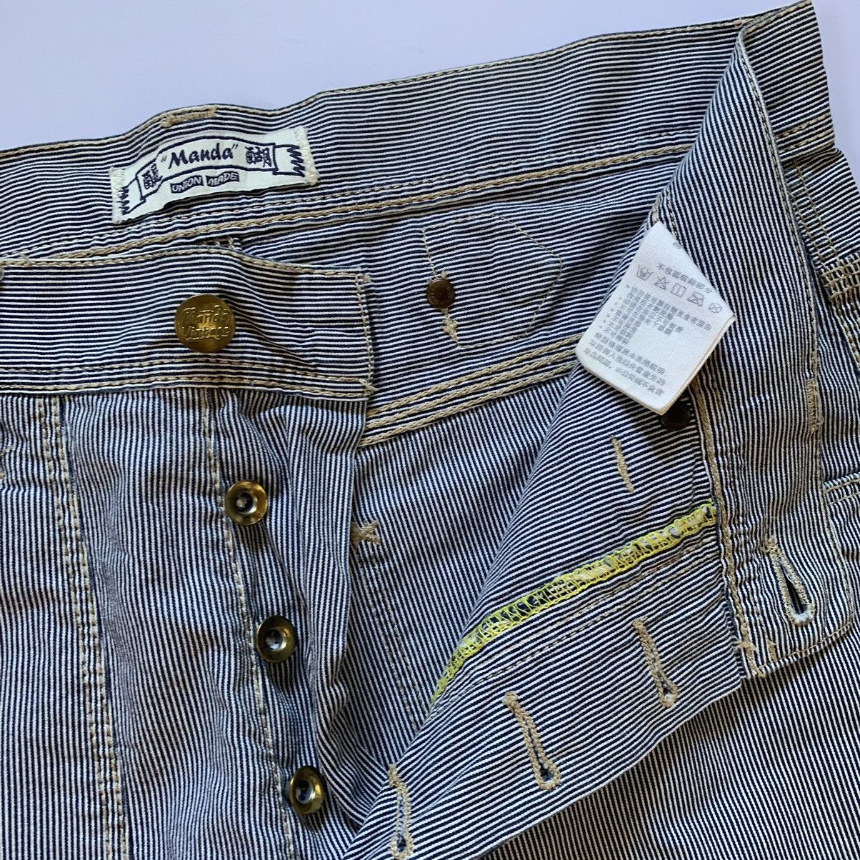 Japanese Brand × Vintage Vintage Manda Union Made Pinstripe Pants Size US 30 / EU 46 - 5 Thumbnail