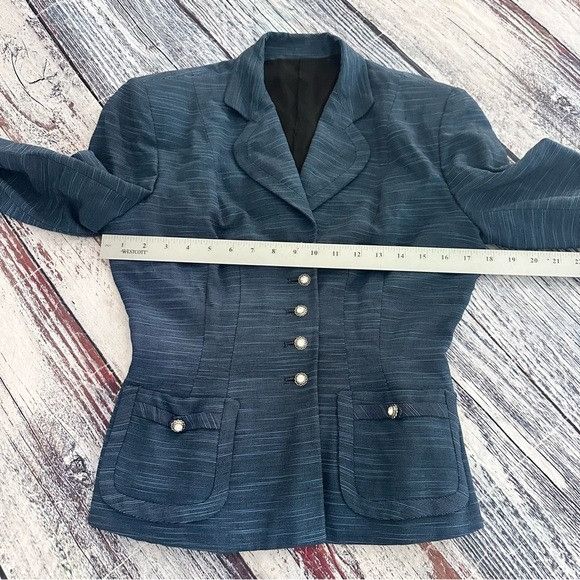 Vintage Vintage Corday of New York Elegant Blue Women's Blazer Size S / US 4 / IT 40 - 8 Thumbnail