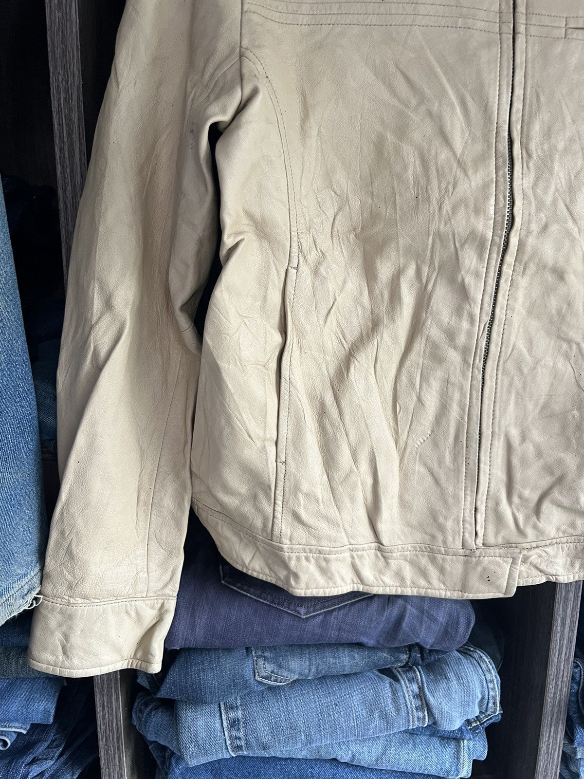 Beams Plus 🔥Ray Beams Sheep Leather Zipper Jacket Size XS / US 0-2 / IT 36-38 - 6 Thumbnail