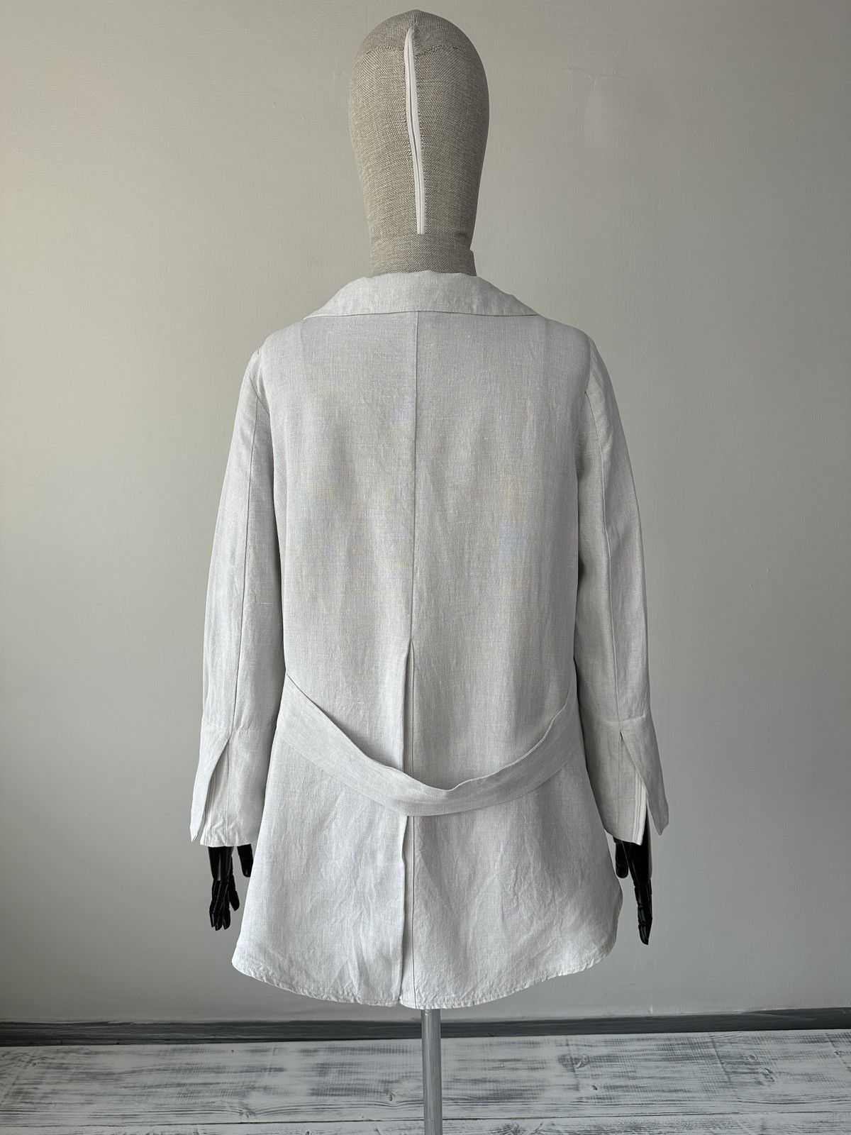 Annette Gortz ANNETTE GORTZ Avant Garde Asymmetrical Linen Blazer Jacket Size XS / US 0-2 / IT 36-38 - 2 Thumbnail