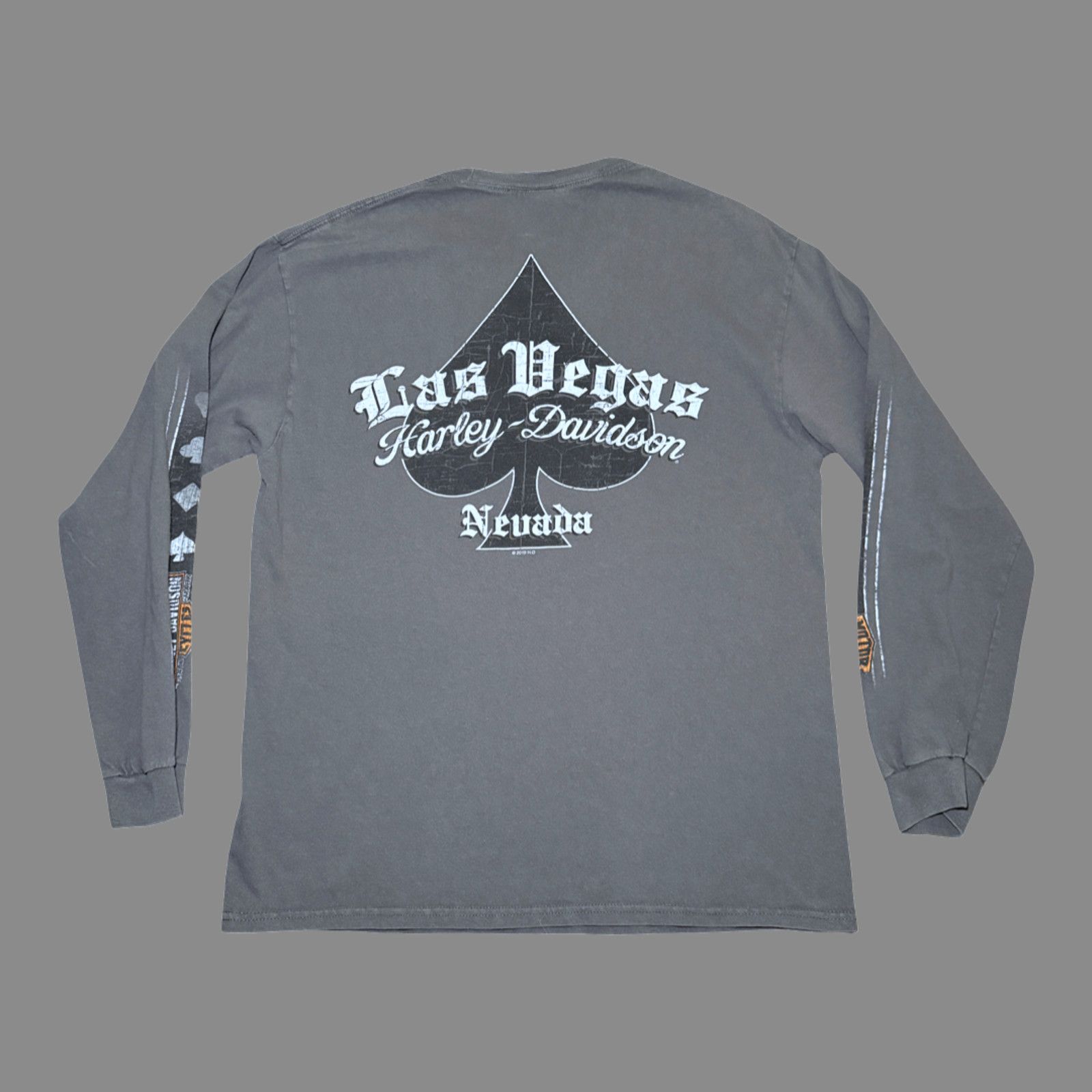 Harley Davidson Copied - Harley-Davidson Las Vegas Gray LS Tee Mens L '19 Size US L / EU 52-54 / 3 - 8 Thumbnail