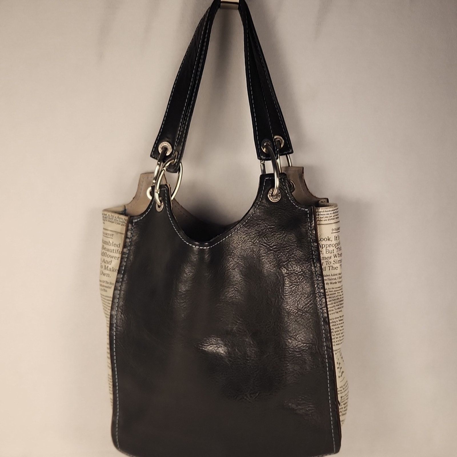 The Unbranded Brand Ransom + Scout Leather Handbag NEWSPAPER Size ONE SIZE - 3 Thumbnail