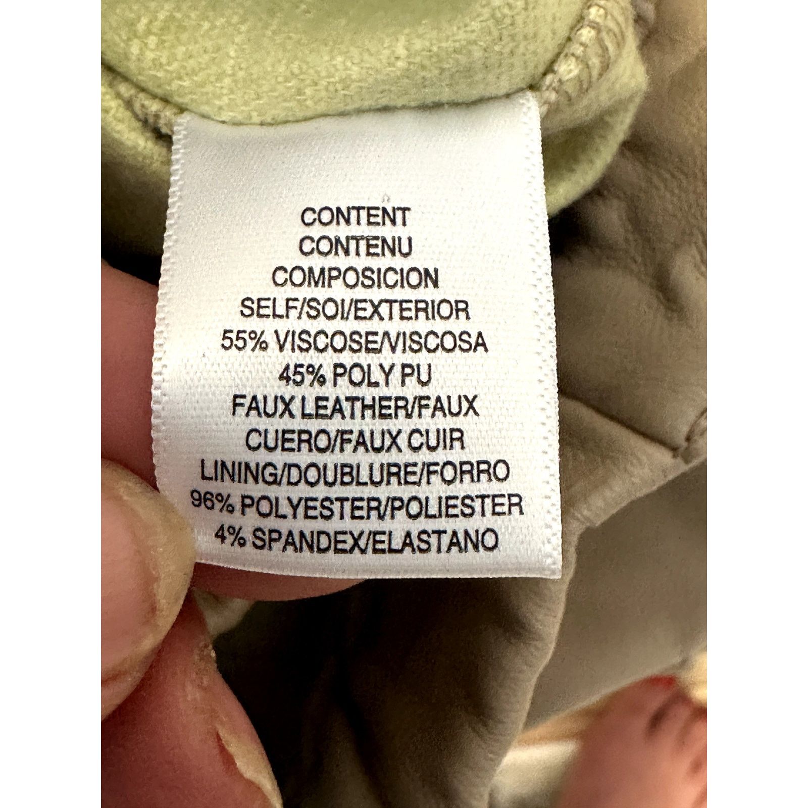 Other Wayf Women's Tan Beige Faue Leather High Rise Pants XS NWT Size 26" / US 2 / IT 38 - 10 Thumbnail