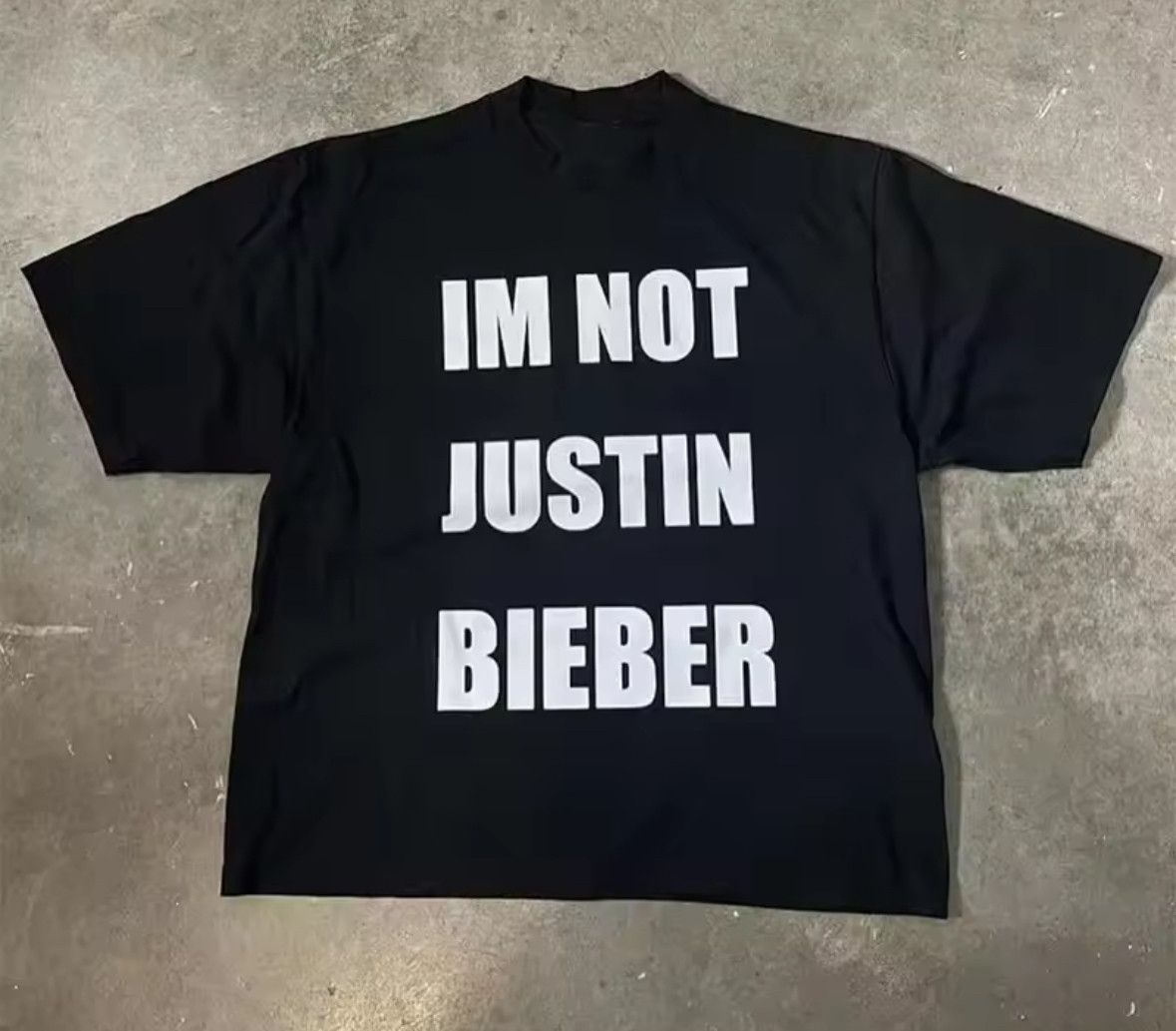 Other Emo Y2K Im not Justin Letter Trendy Fans T-Shirt Size US XL / EU 56 / 4 - 1 Thumbnail