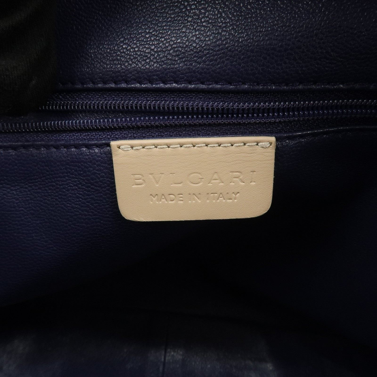 Bvlgari Bvlgari Logo Leather Shoulder Bag Beige Size ONE SIZE - 8 Thumbnail