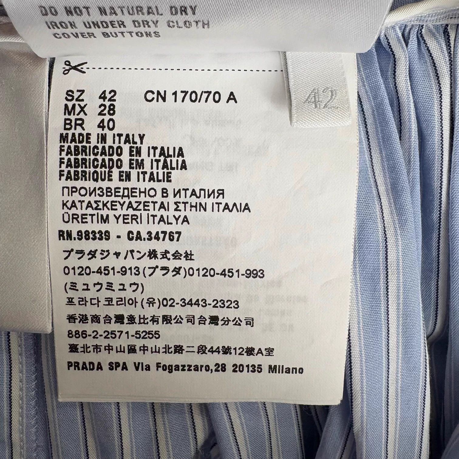 Miu Miu MIU MIU blue and white stripe lace trim skirt 42 Size 28" / US 6 / IT 42 - 5 Thumbnail