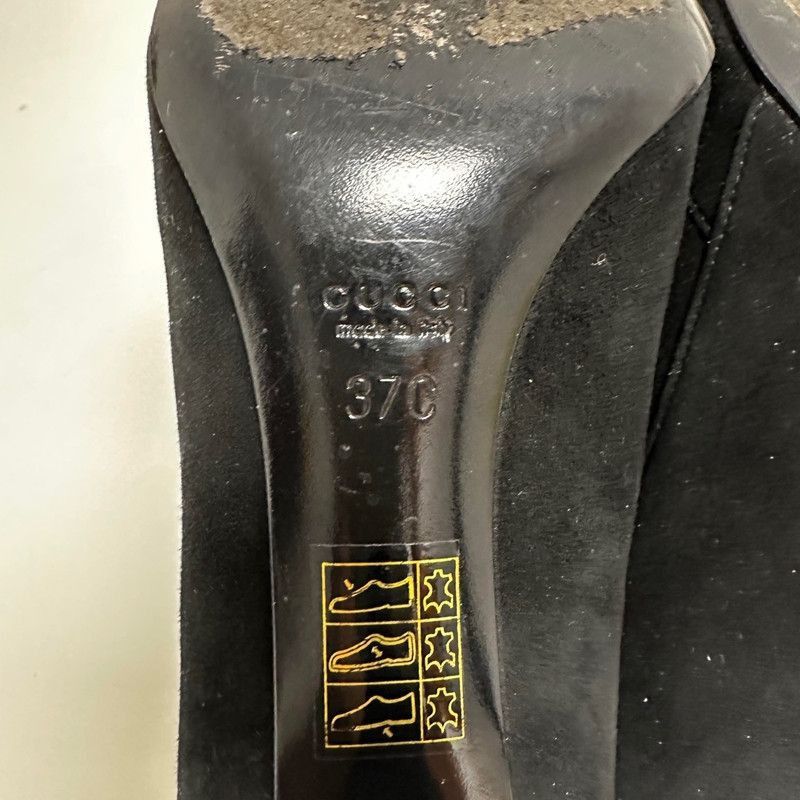 Gucci Gucci Black Suede Heels with Pointed Toe - Size US 6.5 / EU 39-40 - 5 Thumbnail