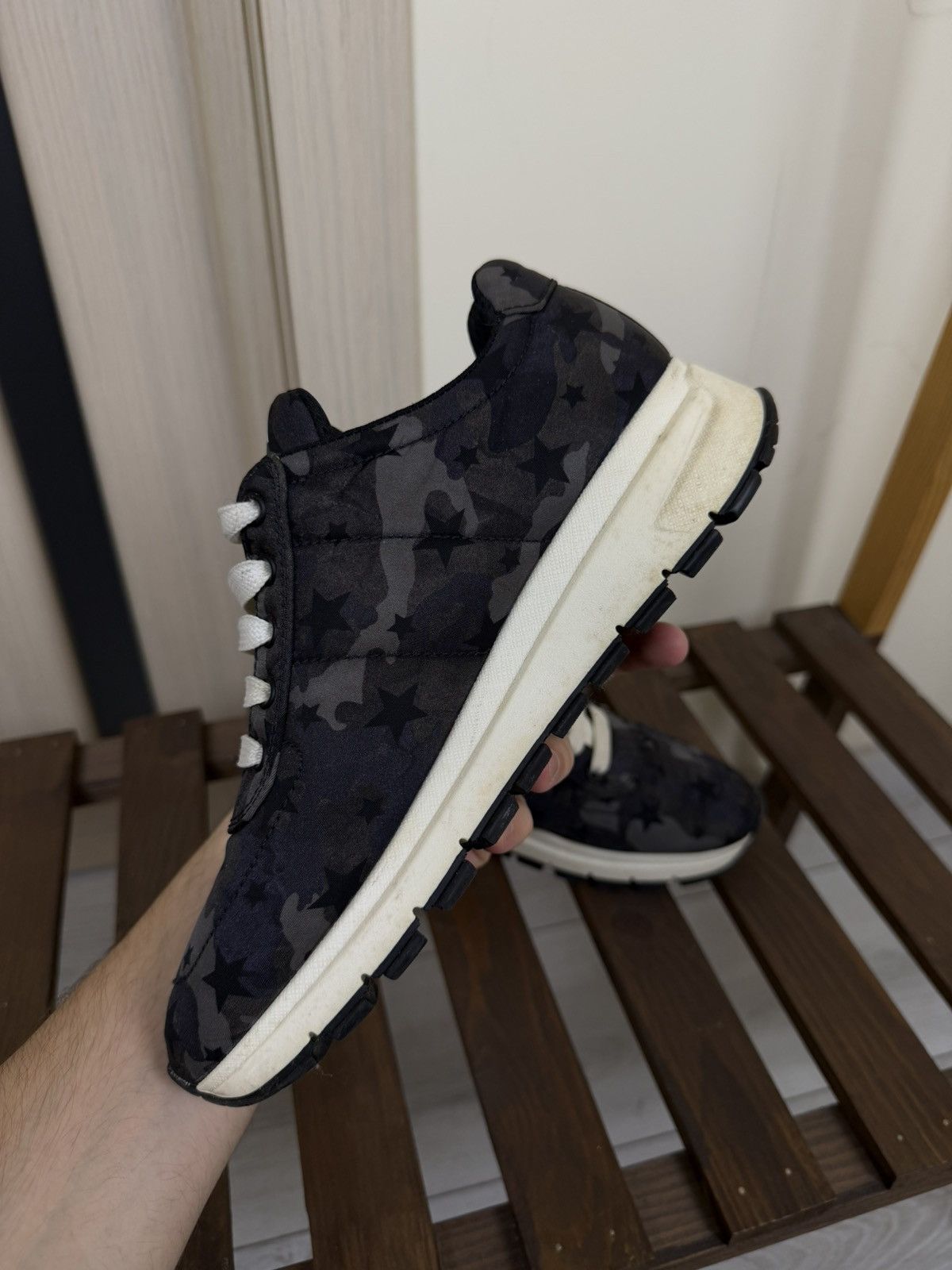 Prada Prada Nylon Camouflage Star Print Low-Top Sneakers shoes Size US 9 / IT 39 - 15 Thumbnail
