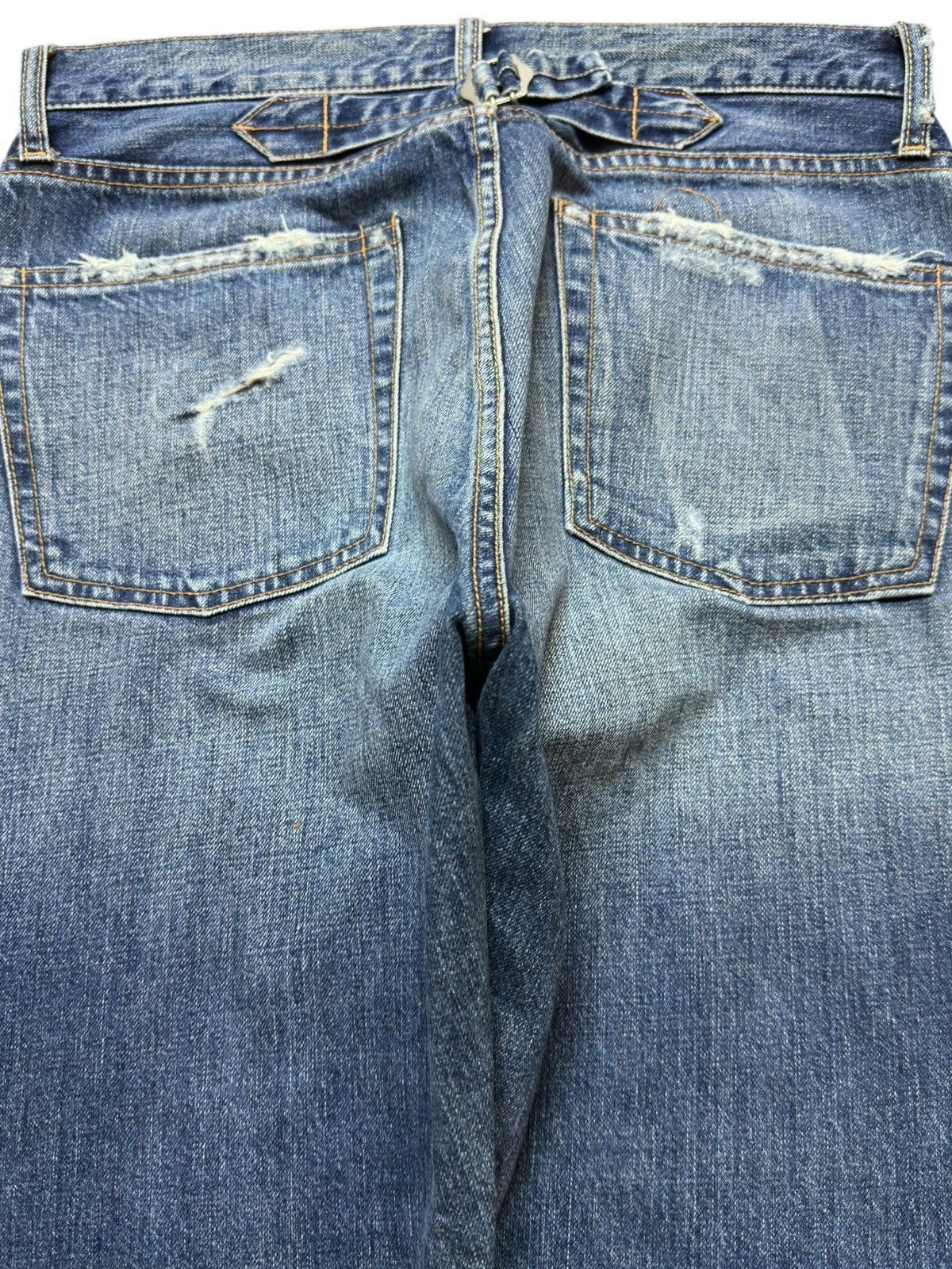 Journal Standard Vintage Journal Standard Buckle Belt Ripped Distressed Denim Size US 31 - 5 Thumbnail