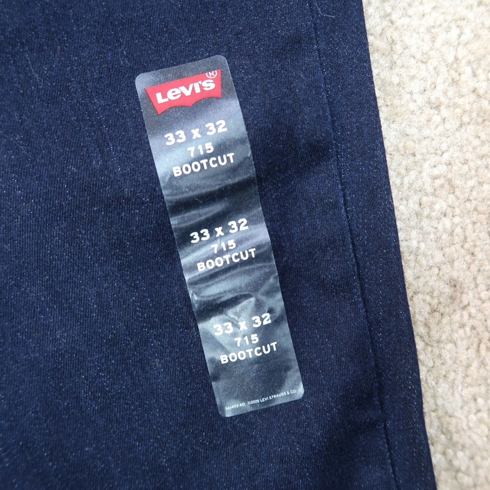 Levi's Levi's 715 Boot Cut Stretch Jeans Women's 33x32 Blue Denim Size 24" / US 00 / IT 34 - 3 Thumbnail