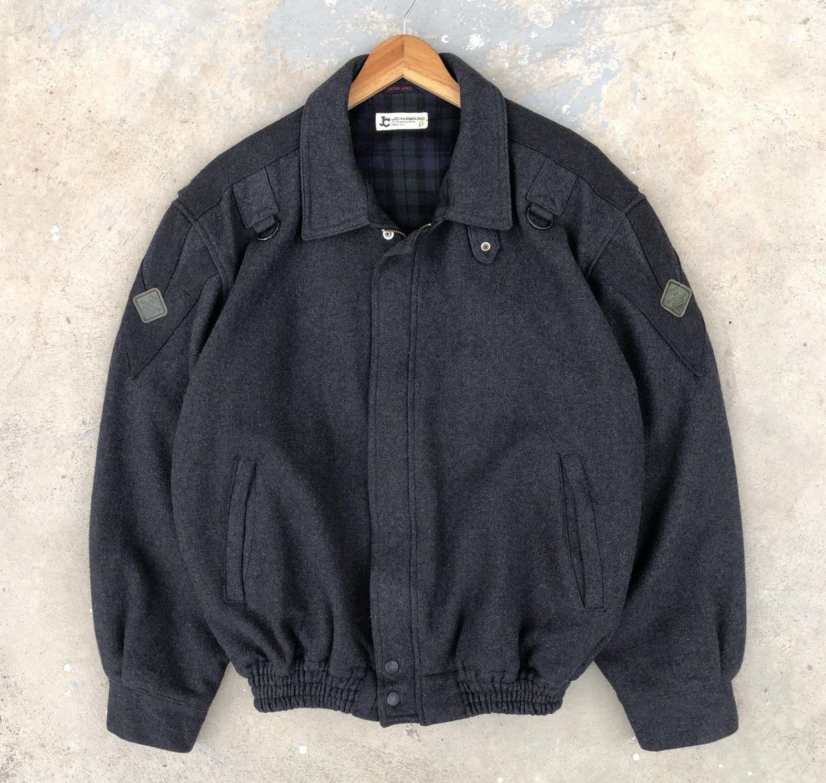 Japanese Brand Vintage 90s JC-Haward Men’s Wool Bomber Jacket Size US XL / EU 56 / 4 - 1 Thumbnail