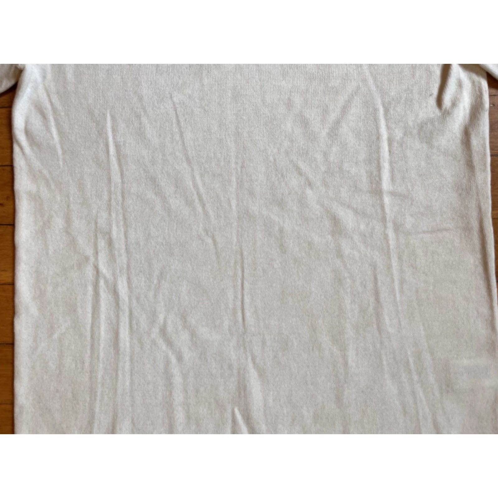 Vintage AIKO Leather Sleeve Sweater Women’s Medium White Size M / US 6-8 / IT 42-44 - 4 Thumbnail