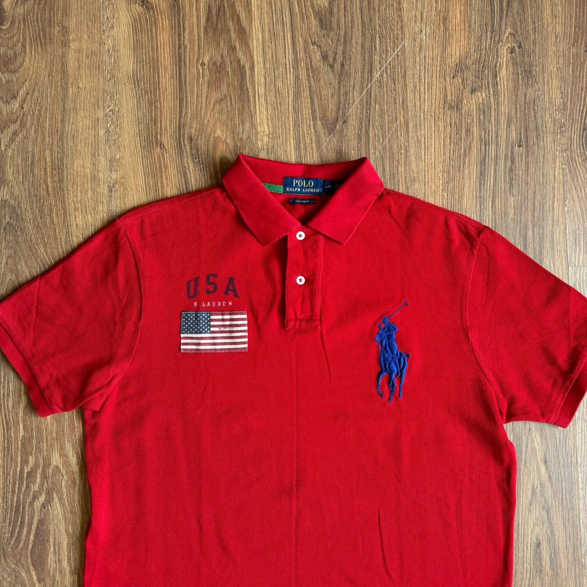 Polo Ralph Lauren Polo Ralph Lauren Big Pony USA Flag Polo Shirt Men’s Large Size US L / EU 52-54 / 3 - 2 Thumbnail