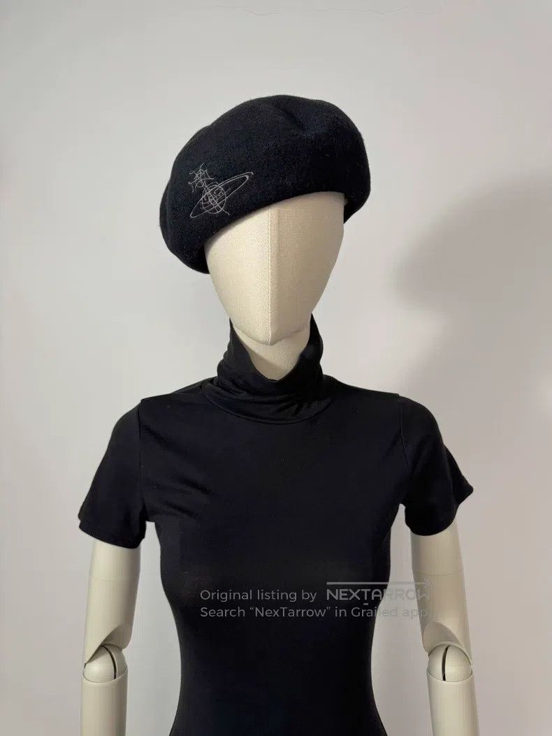 Vivienne Westwood Vivienne Westwood Saturn Logo Beret Size ONE SIZE - 2 Thumbnail