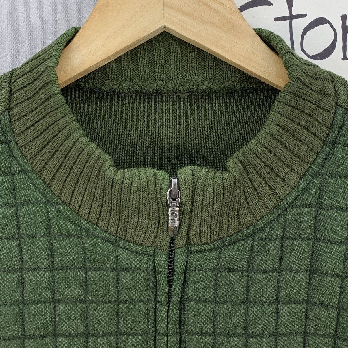 Japanese Brand Japan Made Half Knitted Checkered Quilted Bomber Jacket Size US S / EU 44-46 / 1 - 6 Thumbnail