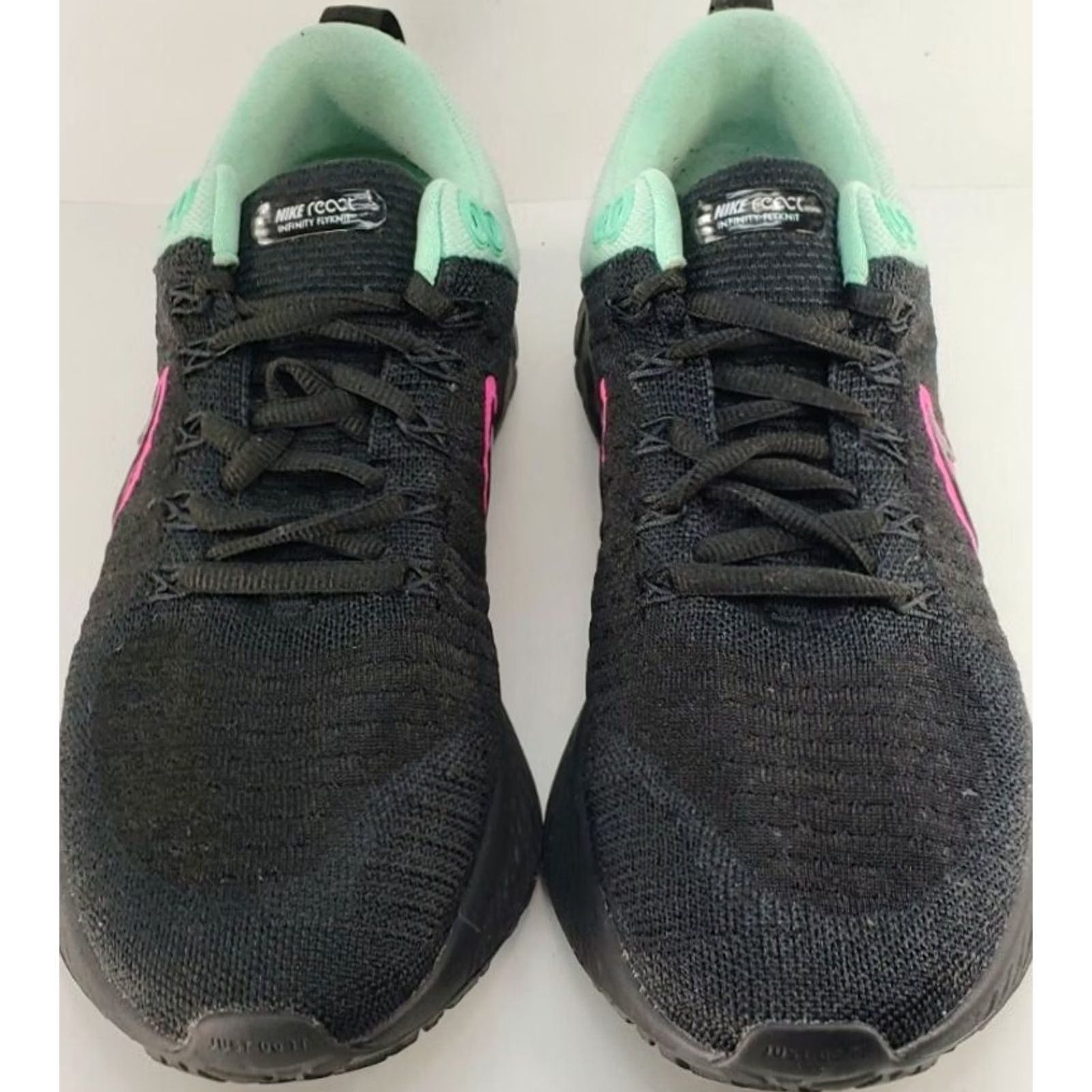 Nike Nike React Infinity Run Flyknit 2 Women's 9.5 Black Pink Mint DC6757 993 Nike ID Flyknit Running Shoe Womens Shoes Size US 7 / IT 37 - 3 Thumbnail
