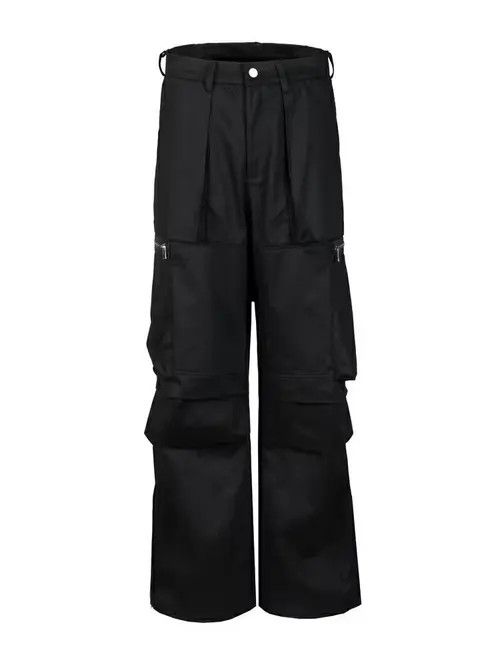 Designer × Vintage hiphop utility flared pleated cargo pants Size US 32 / EU 48 - 4 Thumbnail
