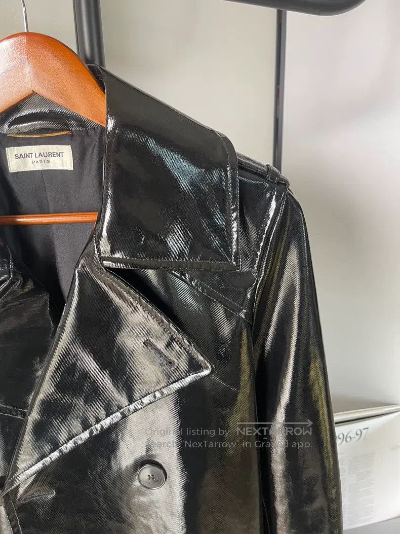 Saint Laurent Paris Saint Laurent Paris Patent leather trench coat Size XS / US 0-2 / IT 36-38 - 6 Thumbnail
