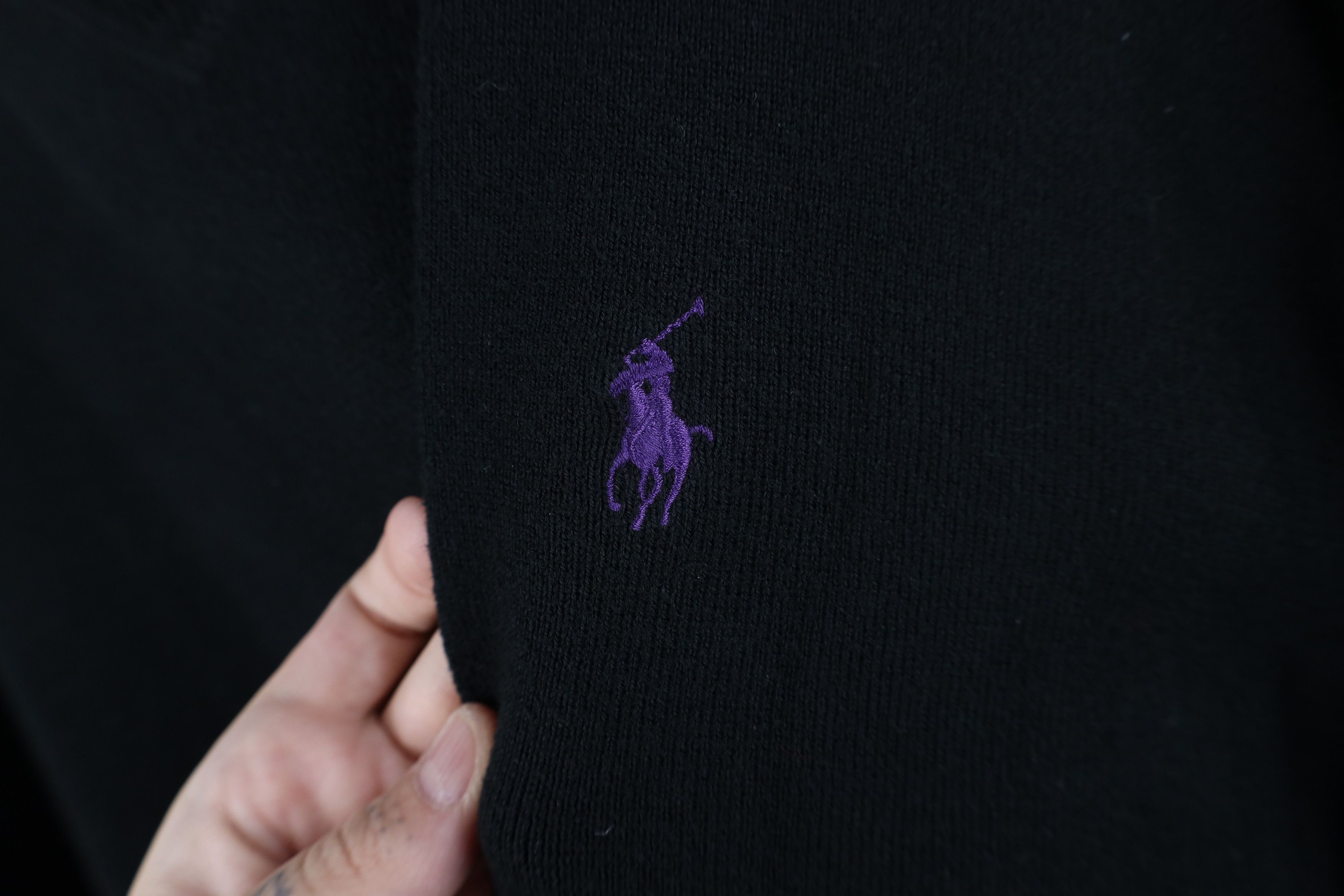 Polo Ralph Lauren Vintage 90s Ralph Lauren Ribbed Knit Crewneck Sweater Black Size US XL / EU 56 / 4 - 4 Thumbnail