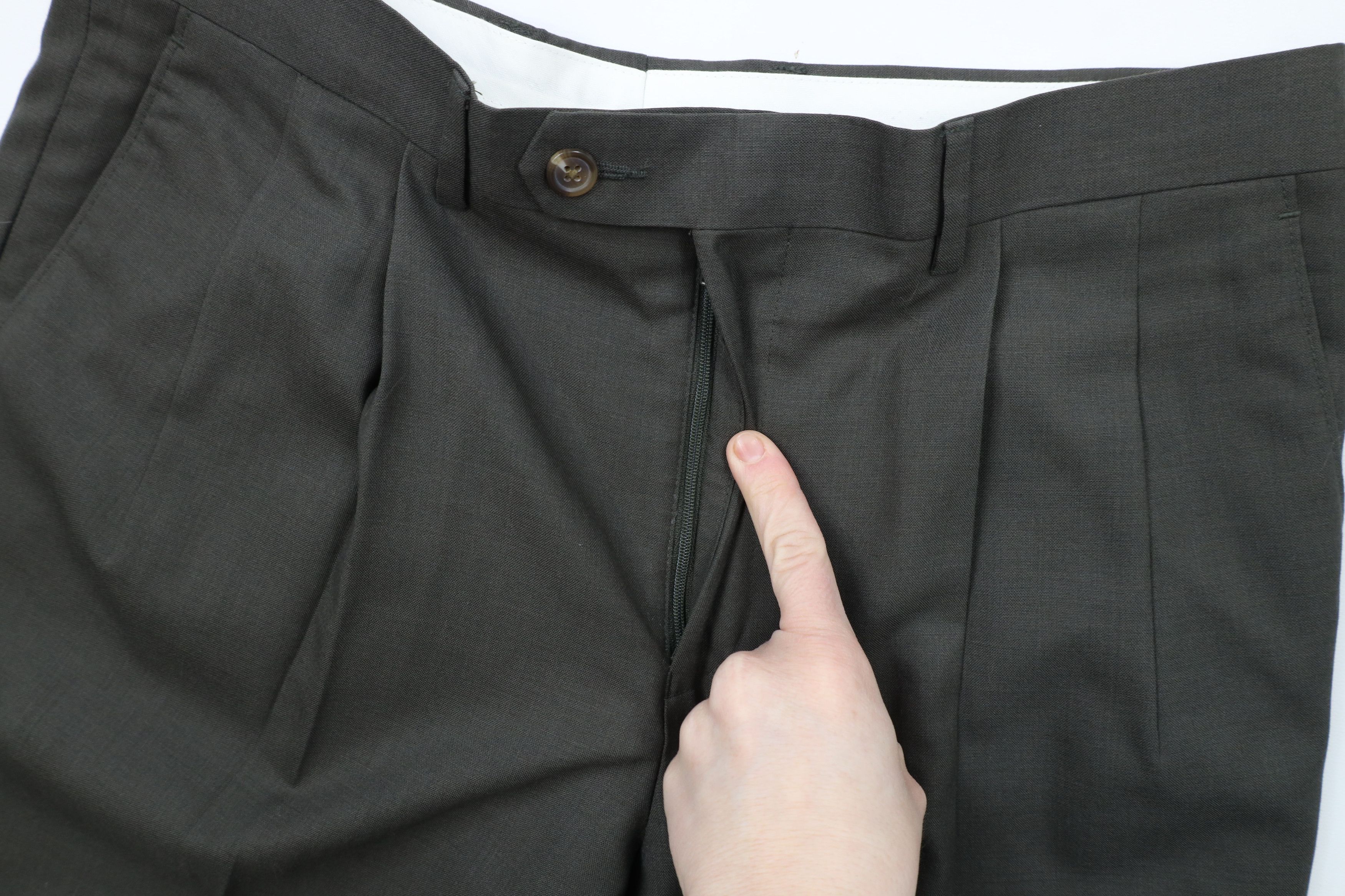 Ralph Lauren × Vintage Vintage 90s Ralph Lauren Cuffed Wide Leg Chino Pants Green Size US 34 / EU 50 - 5 Thumbnail