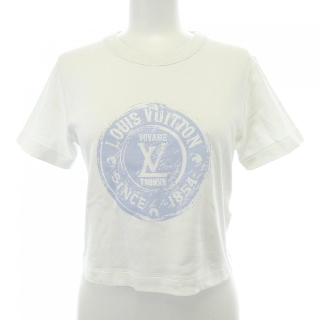 Louis Vuitton Louis Vuitton Louis Vuitton LV Stamp Crop Top T Shirt Textile T-Shirts FTTS11UNI DUTY FREE for USA Size ONE SIZE - 1 Thumbnail