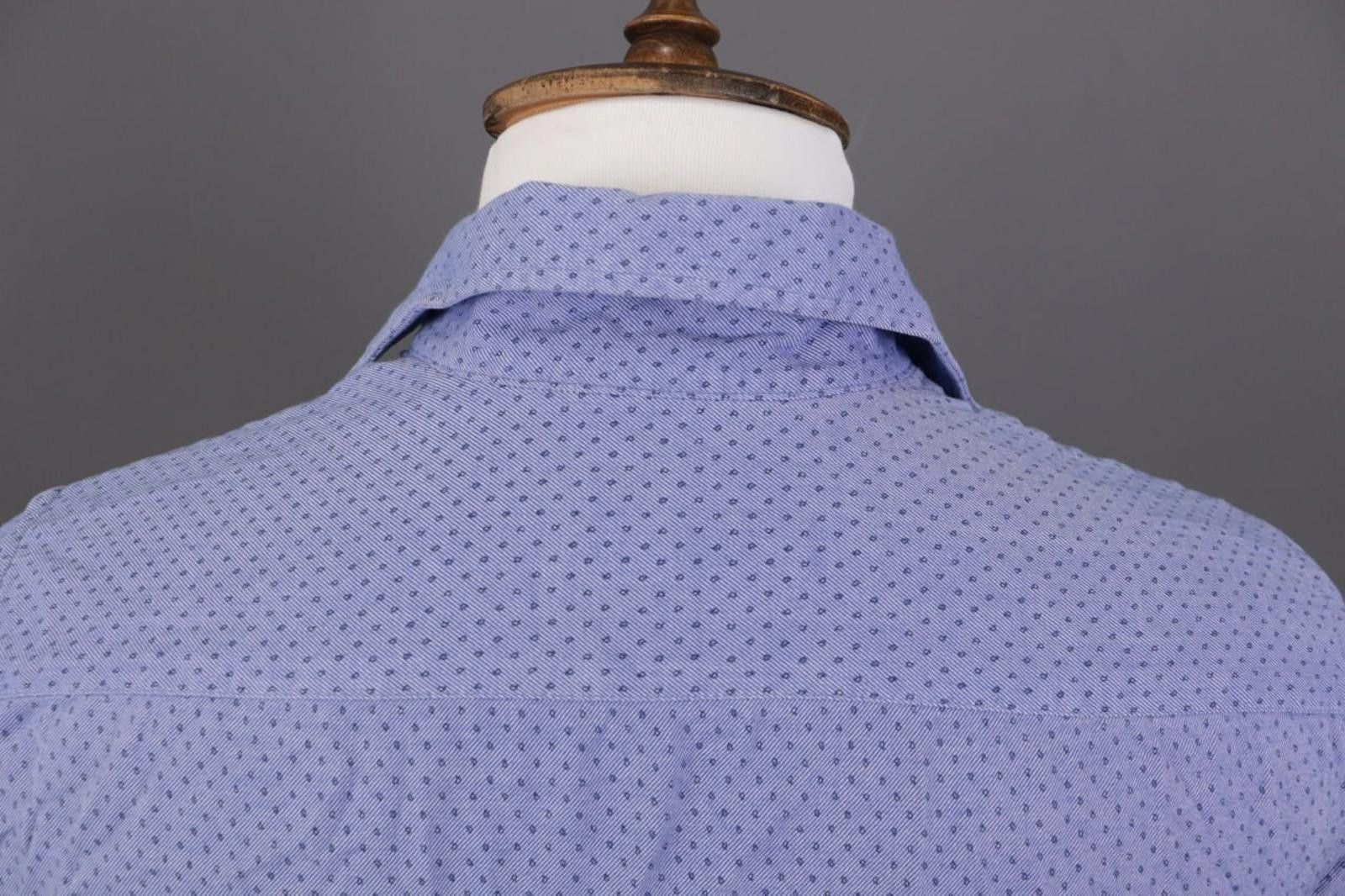 Designer Boggi Milano Custom Fit Blue Dotted Shirt Size M Size US M / EU 48-50 / 2 - 8 Thumbnail