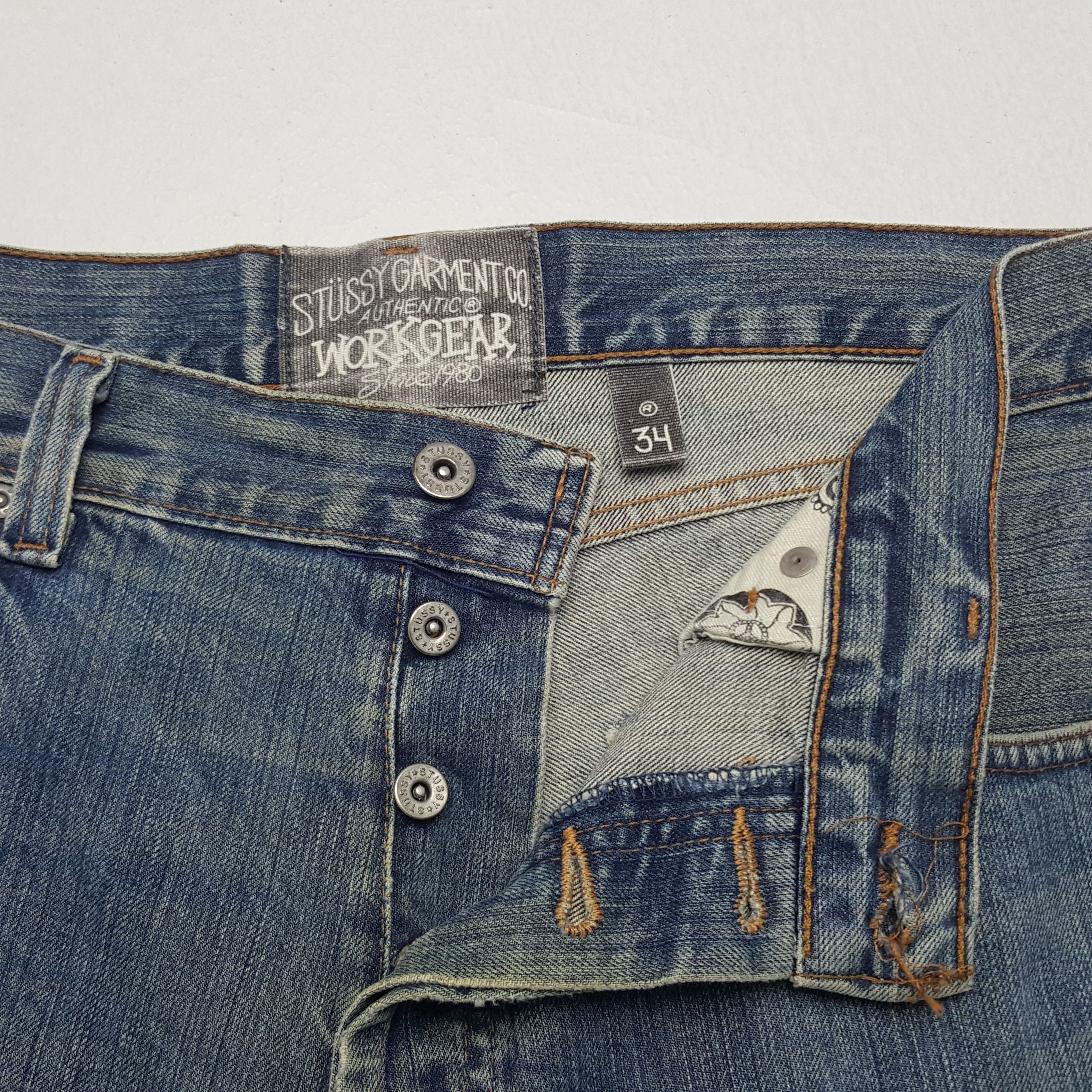 Stussy × Vintage Vintage Stussy American Streetwear Style Denim Jeans Size US 35 - 7 Thumbnail