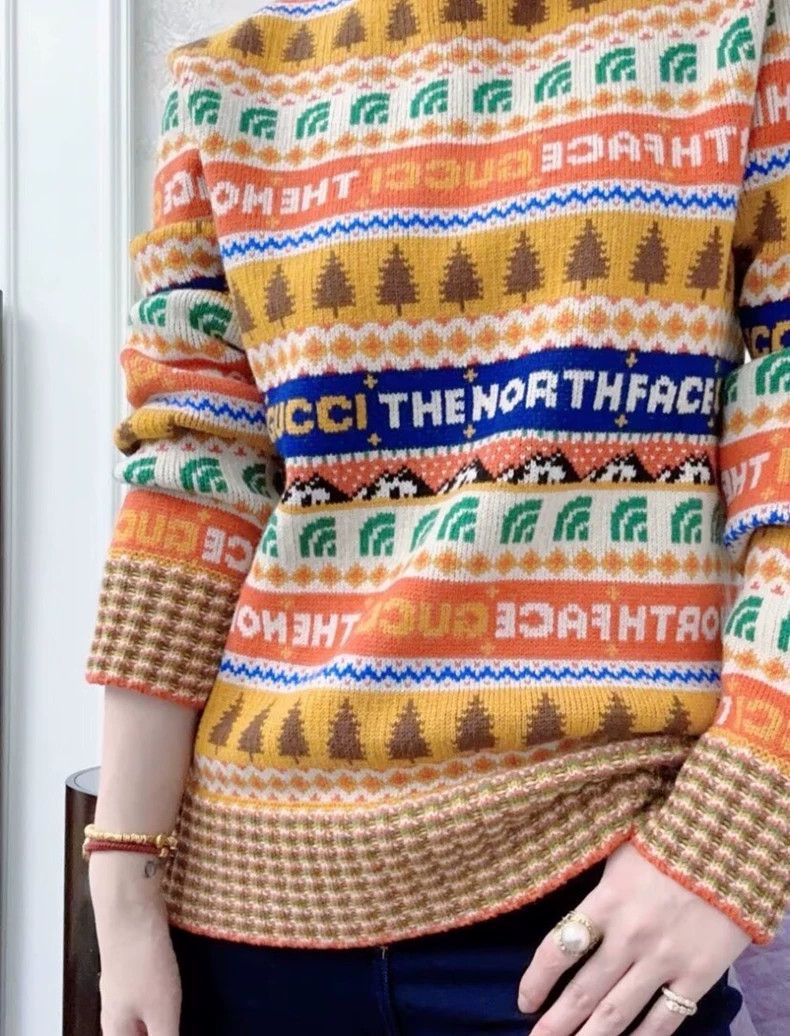 Gucci Gucci Colorful logo inlaid wool round-neck long-sleeved kn Size US S / EU 44-46 / 1 - 8 Thumbnail