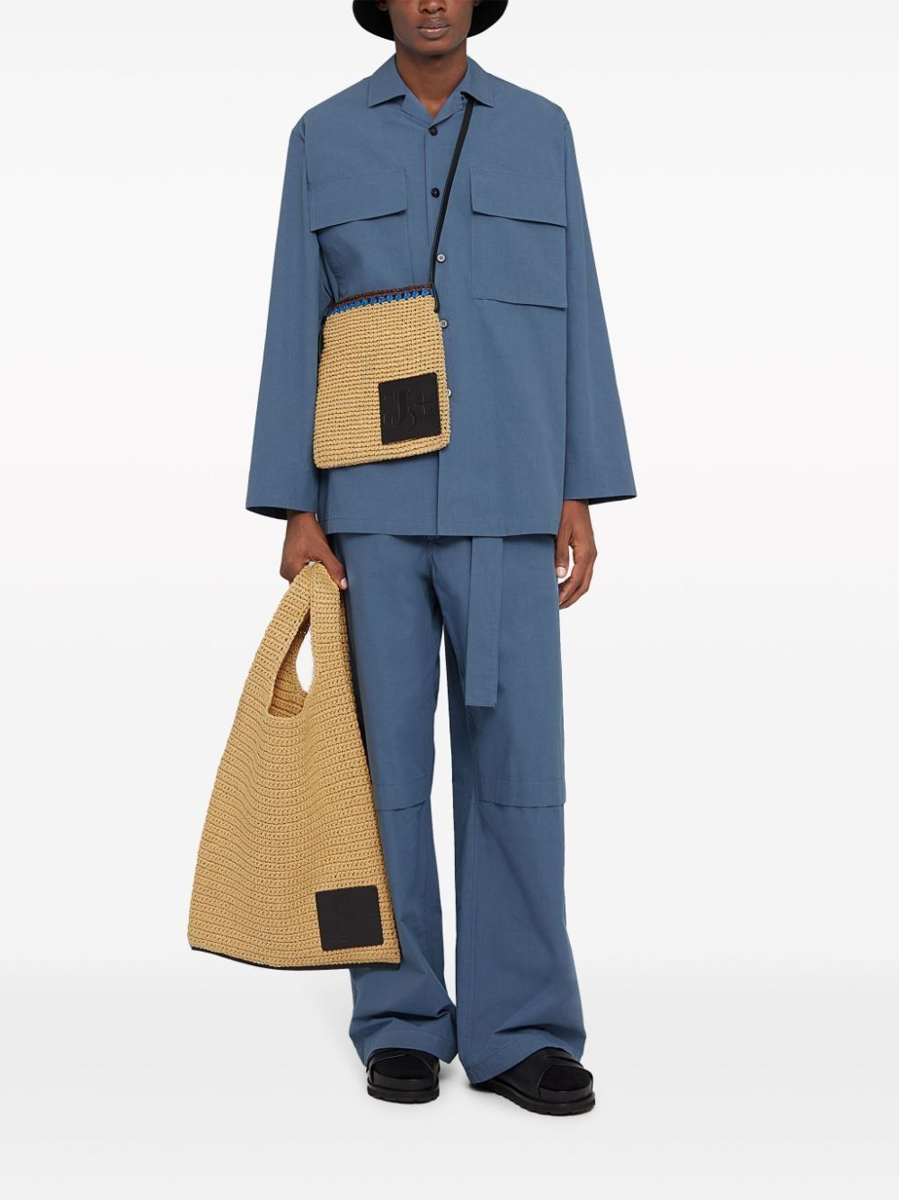 Jil Sander o1w1db10825 Shirt in Blue Size US L / EU 52-54 / 3 - 2 Thumbnail
