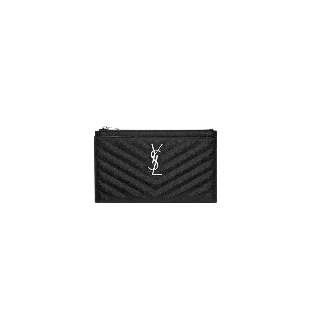 Saint Laurent Paris o1s1wg111125 Cassandre Matelasse Zipped Pouch Size ONE SIZE - 1 Thumbnail
