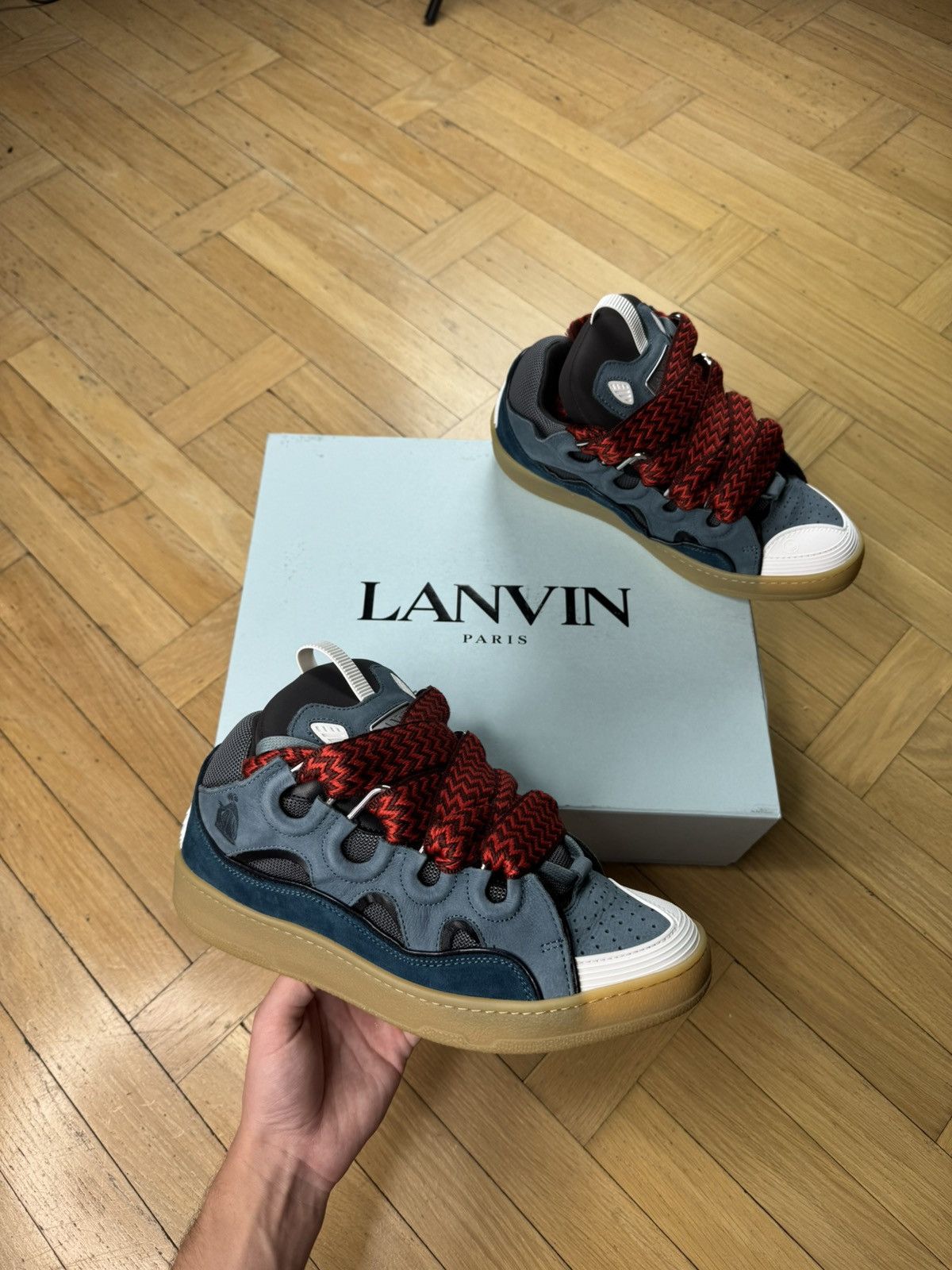 Lanvin LANVIN CURB MULTICOLOR SNEAKERS Size US 9 / EU 42 - 1 Thumbnail
