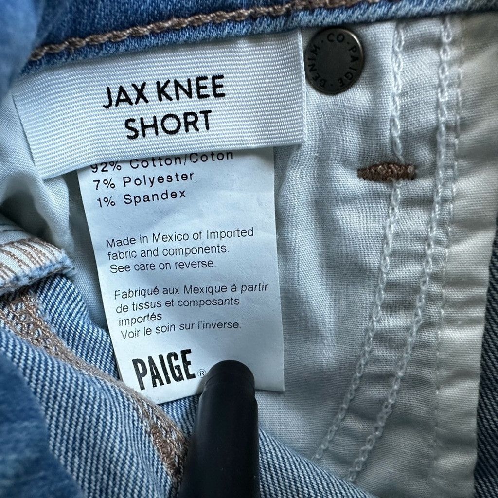 Paige Paige JAX KNEE SHORT Distressed Blue Fade Women’s Size 23. Size 25" / US 0 / IT 36 - 7 Thumbnail