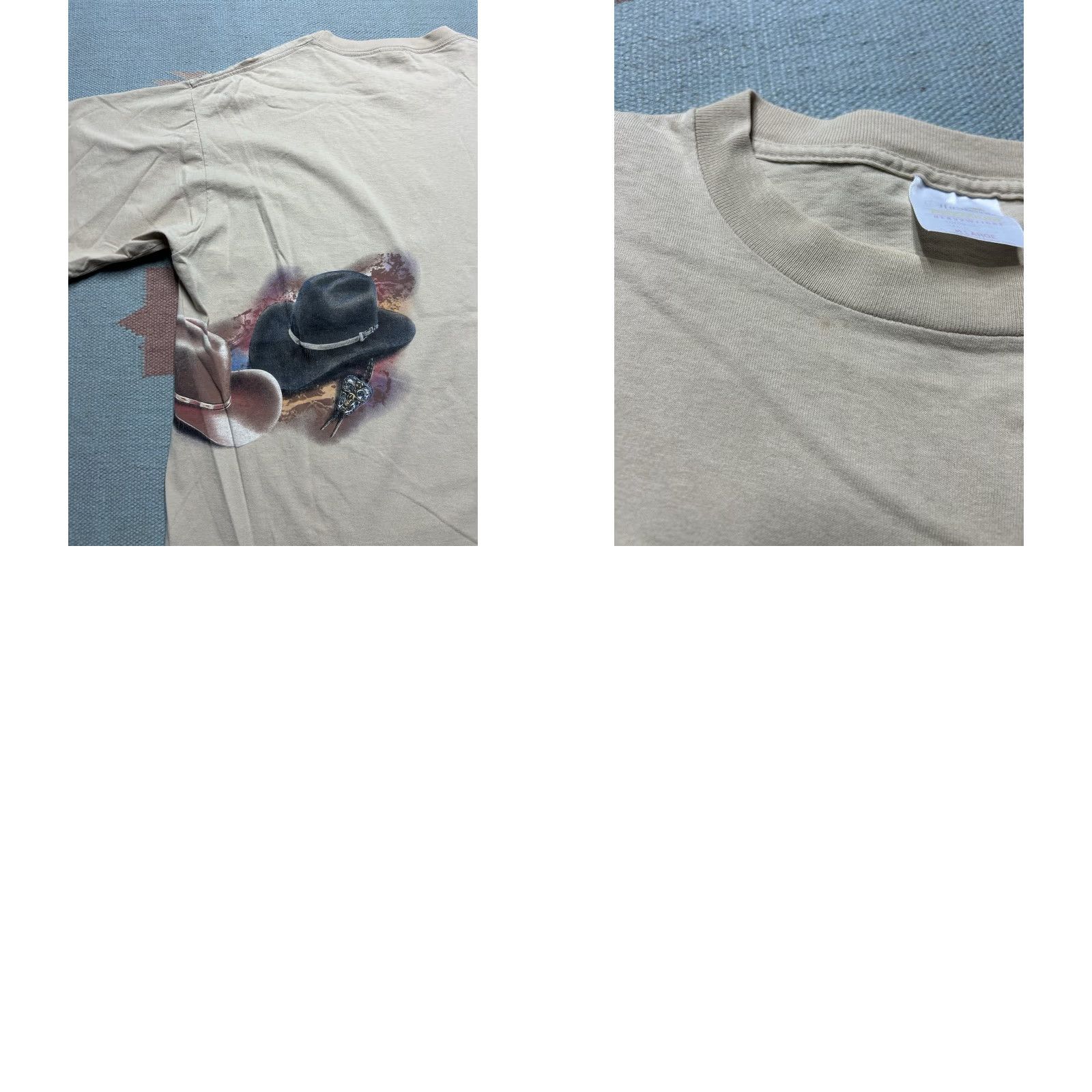 Vintage VINTAGE Kentucky Cowboy Hats Western Single Stitch T-Shirt Adult XL Beige Shirt Mens Size US XL / EU 56 / 4 - 8 Thumbnail