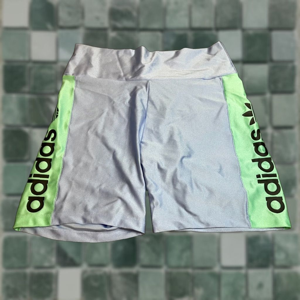 Adidas Adidas Shorts Womens XL Blue Dawn Spell Out Logo Size 40" / US 18 - 1 Thumbnail