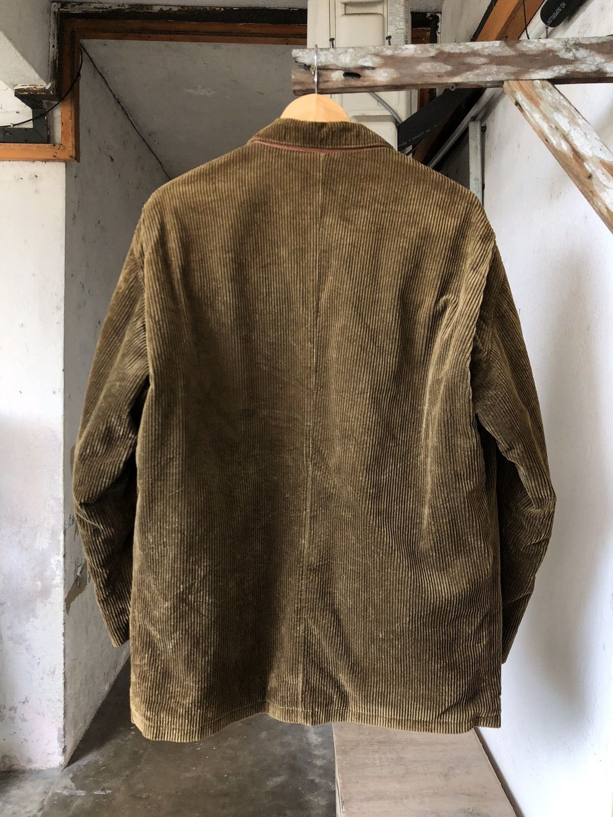 Faconnable Vtg 90s Faconnable Corduroy Leather Elbow Jacket Blazer Size US L / EU 52-54 / 3 - 4 Thumbnail