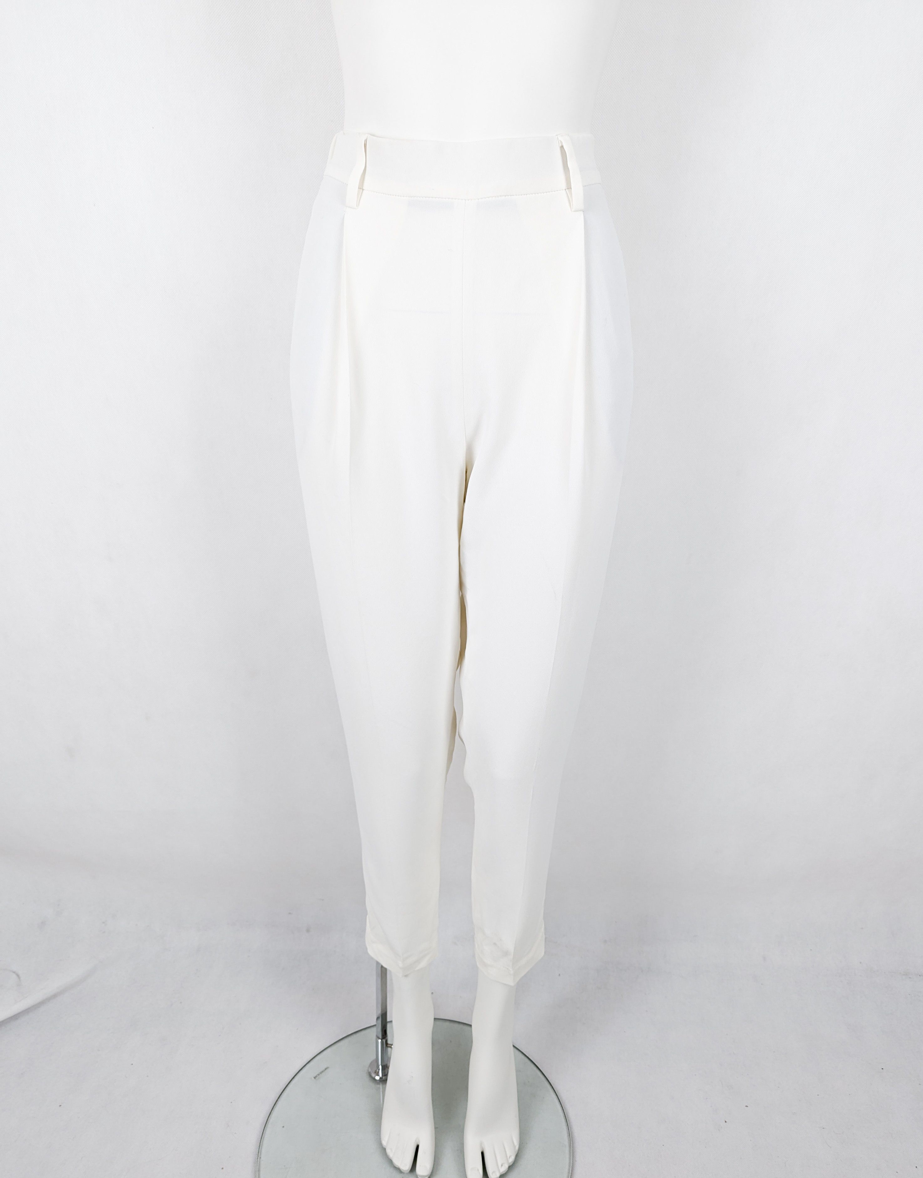 Brunello Cucinelli Brunello Cucinelli white trousers pants Size 26" / US 2 / IT 38 - 1 Thumbnail