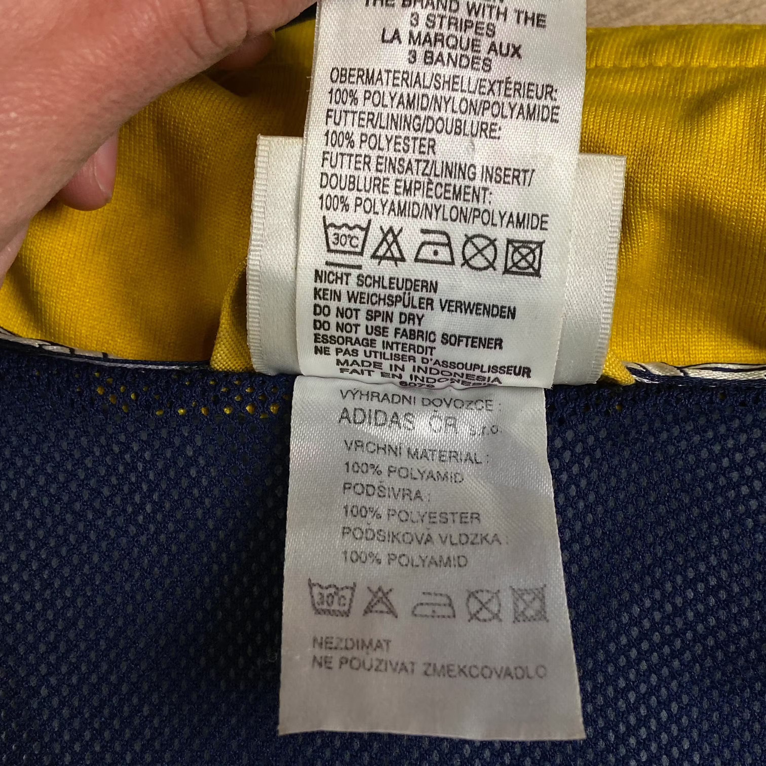 Adidas × Vintage Mens Jacket Pullover Anorak Adidas Vintage Yellow Size L Size US L / EU 52-54 / 3 - 6 Thumbnail
