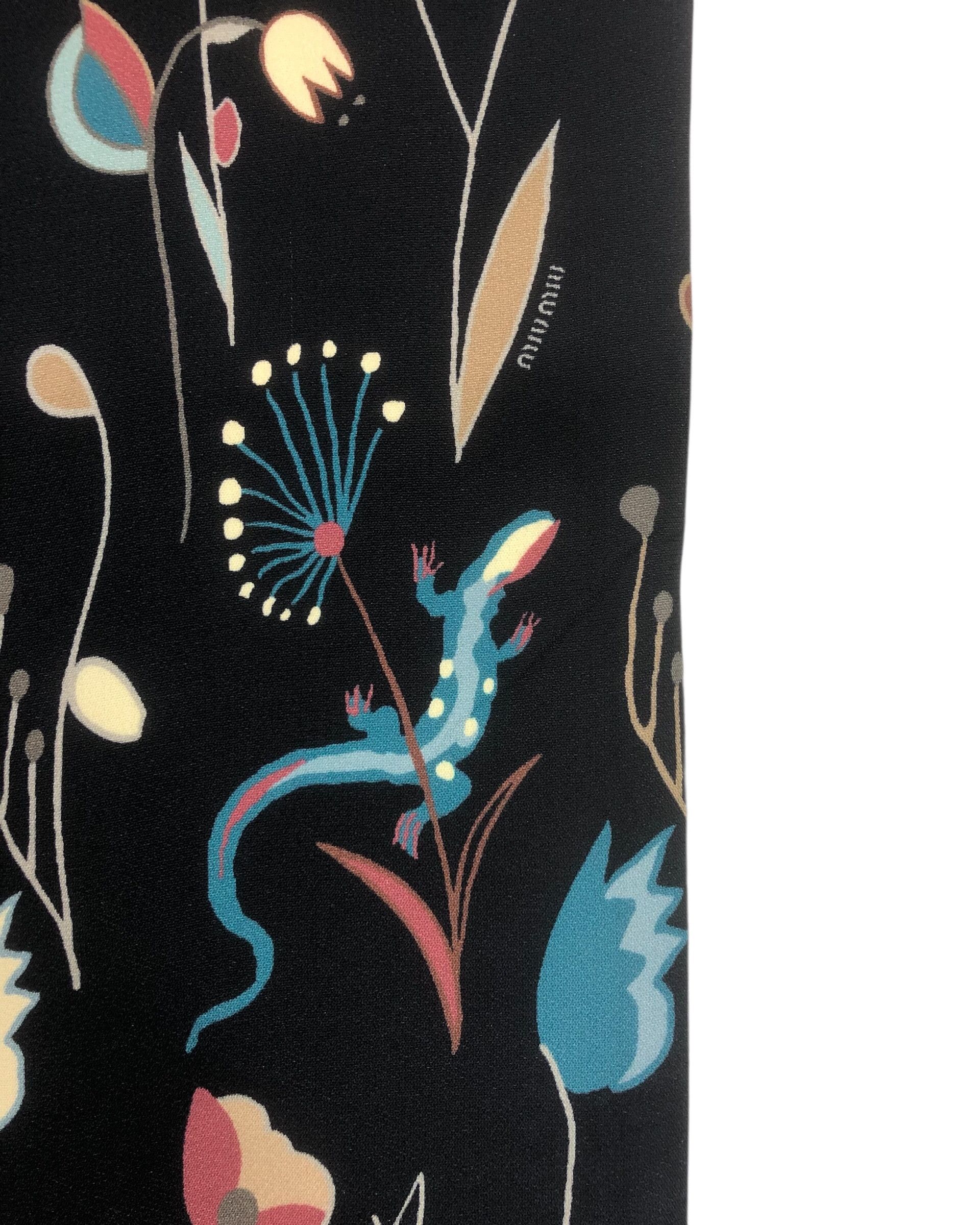 Miu Miu Miu Miu Rayon-Poly Floral Prints Pants Size 42" / US 20 - 3 Thumbnail