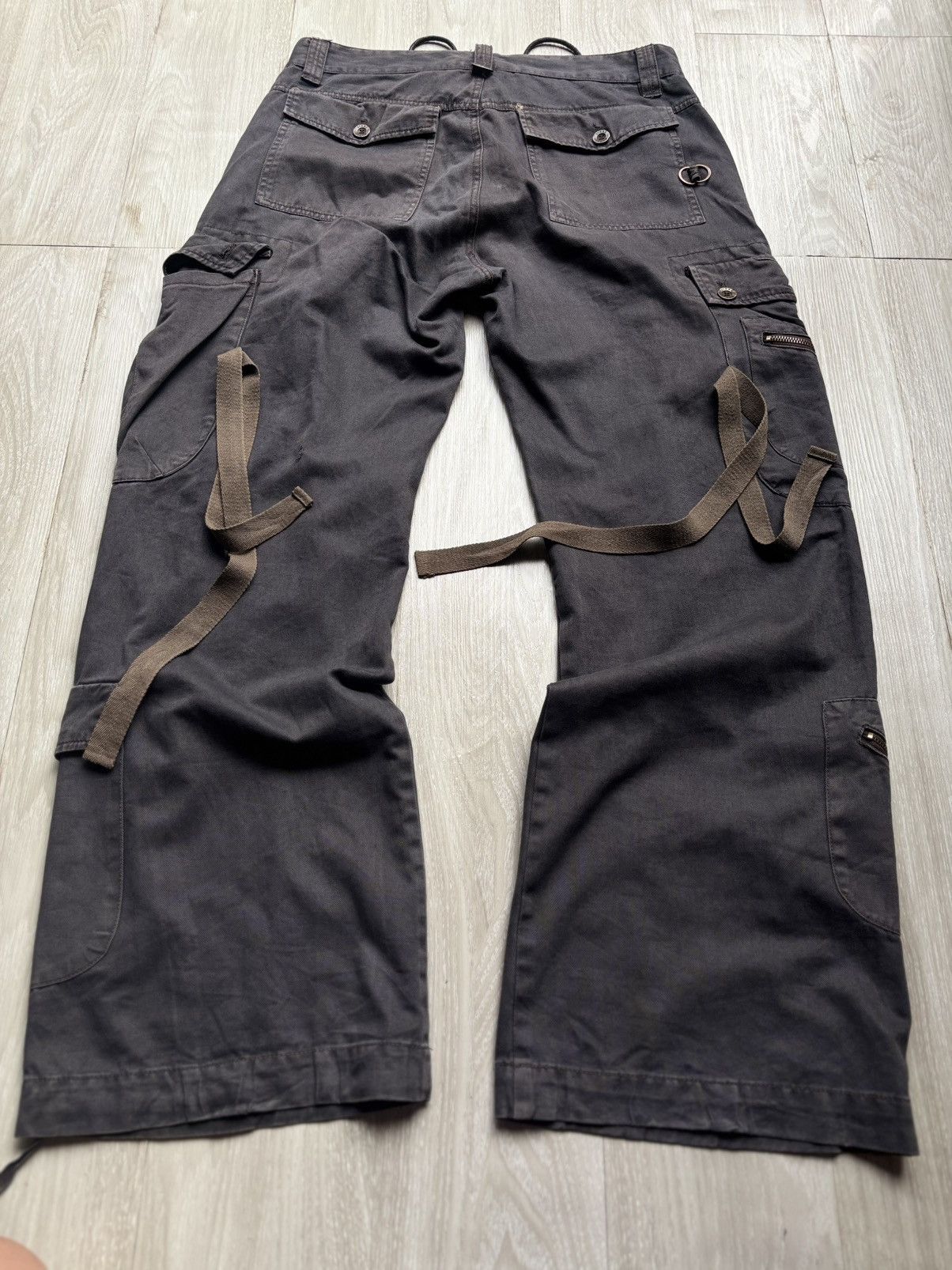 Japanese Brand VERTGARMENTS lace up baggy cargo pants Size US 32 / EU 48 - 3 Thumbnail