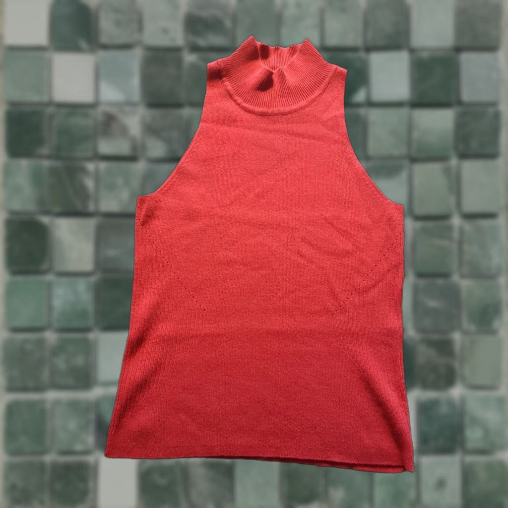 Mossimo Mossimo Shirt Sweater, Womens, XS, Red, Sleeveless, Cardigan Size XS / US 0-2 / IT 36-38 - 1 Thumbnail