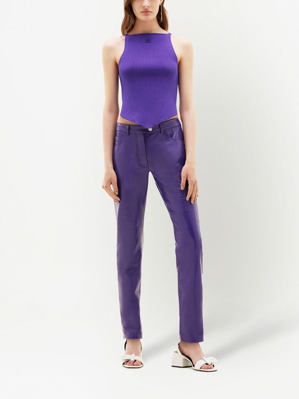 Courreges Courrèges Vinyl Pants 'Ultraviolet' Size 26" / US 2 / IT 38 - 8 Thumbnail
